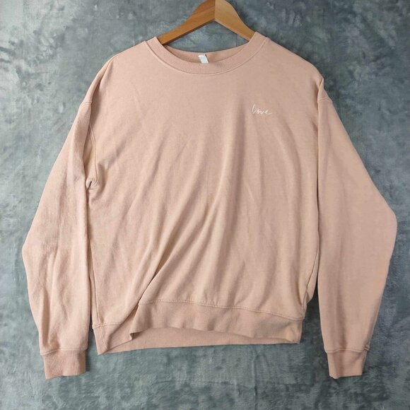 Divided H&M Women M Pink Love Embroidered Slouchy Lagenlook Long‎ Sleeve Sweater - Picture 1 of 9